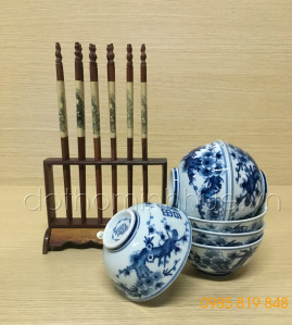 Bát men ngọc & Đũa thờ - Bộ 6