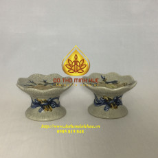 Chân nến sen men rạn