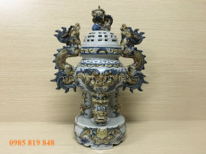 Bộ đỉnh gốm sứ men rạn cao cấp