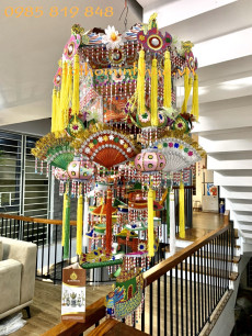 Nón công đồng Vải lụa thêu - ĐK 60/80/100/120/150cm