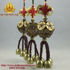 Chuông gió tiền XU THẬP NHỊ ĐẾ - Tết hình cầu